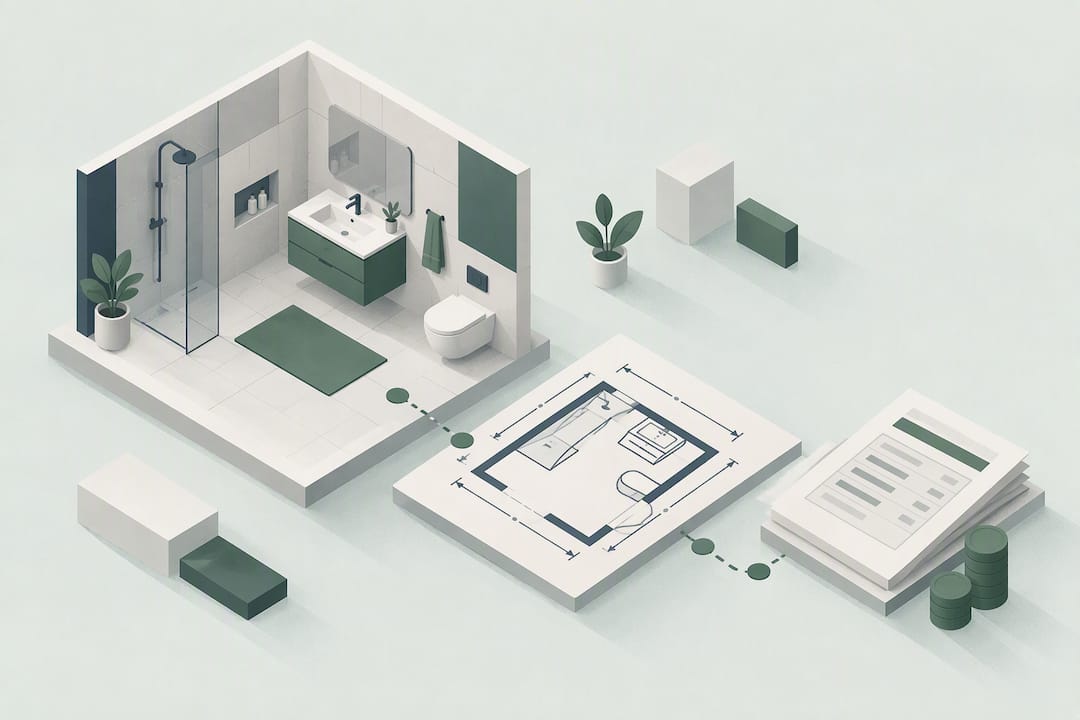 Plan 3D salle de bain : de la cotation au devis chiffré